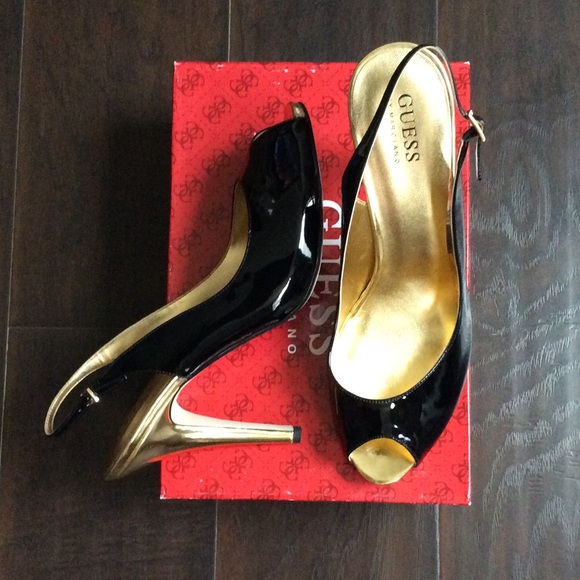 Guess by Marciano Shoes - Guess ‘GWMillicent’ Slingback Peep-Toe Pumps